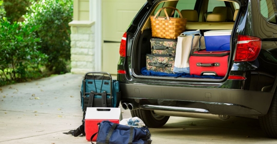 car packed for vacation